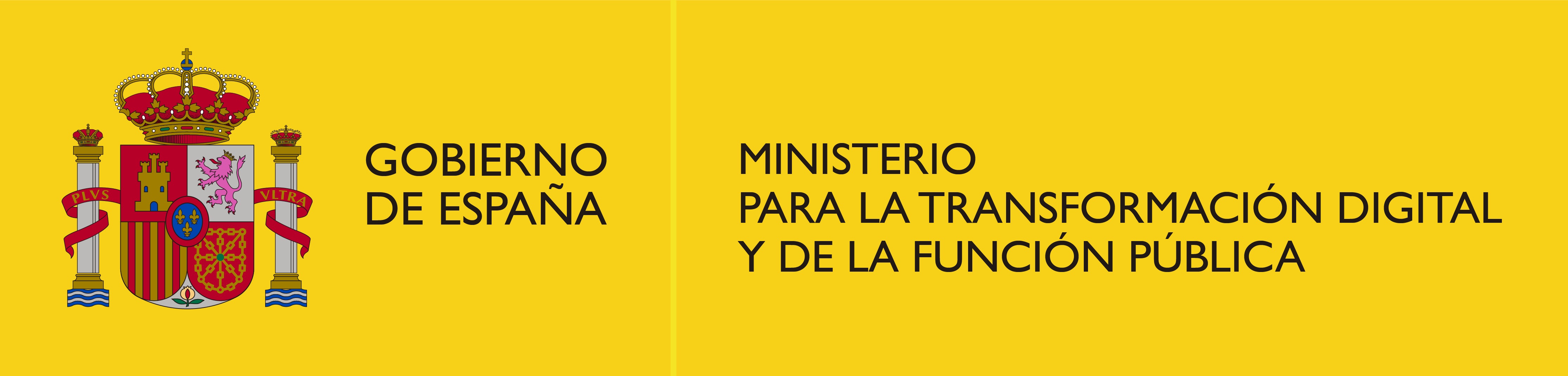 logotipo del Ministerio para la Transformación Digital y de la Función Pública.